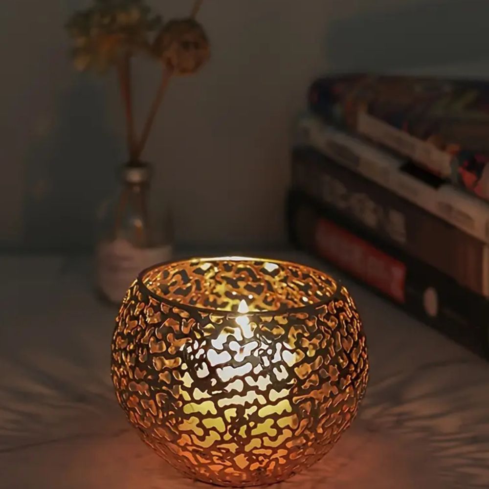 Glow Sphere Geometric Tealight Holder