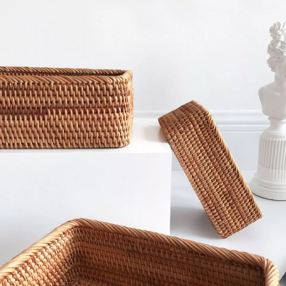 Artisan Rattan Storage Basket | Hand-Woven, Multi-Purpose