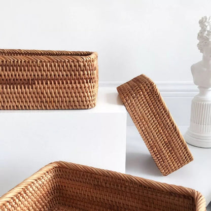 Artisan Rattan Storage Basket | Hand-Woven, Multi-Purpose