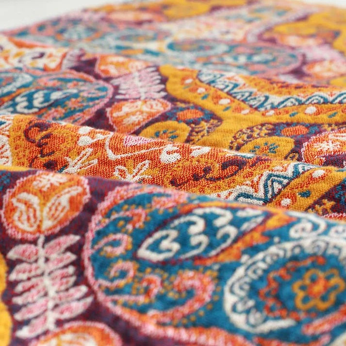 Cotton Bath Towel | Boho Geometric Floral