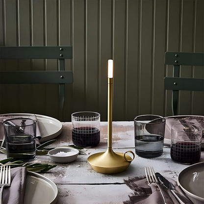 Portable Cylindrical Aluminium Table Lamp