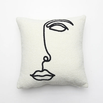 Abstract Face Artistic Cushion Cover