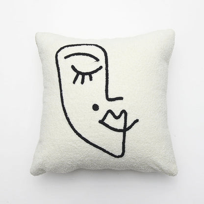 Abstract Face Artistic Cushion Cover
