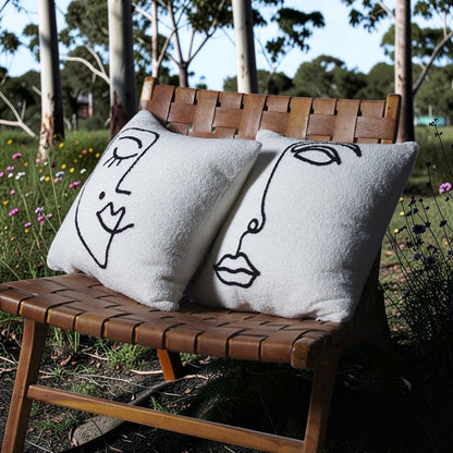 Abstract Face Artistic Cushion Cover
