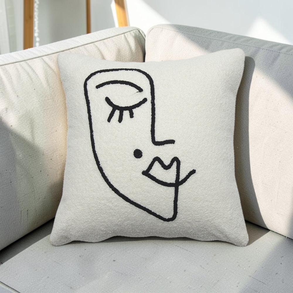 Abstract Face Artistic Cushion Cover