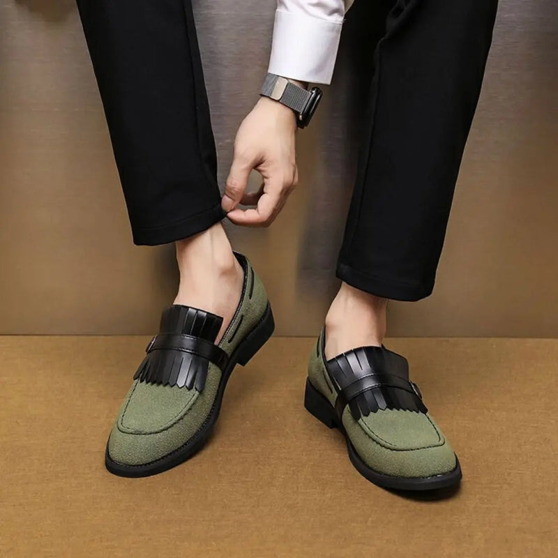 Ezra Men's Suede Loafers - full-length view