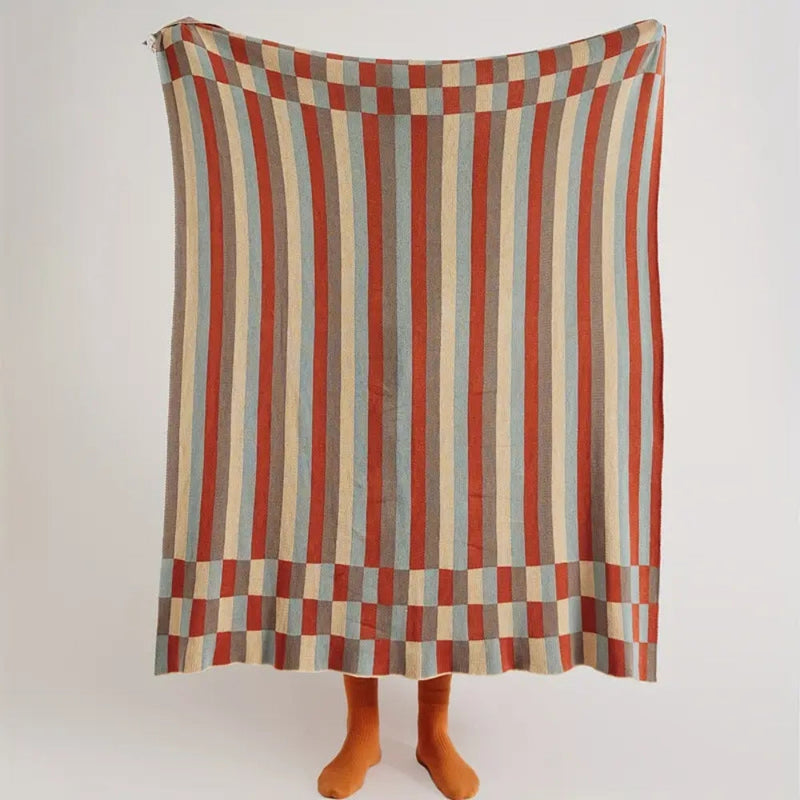 Ember Nordica Stripes Breathable Cotton Blanket | Cotton, Nordic