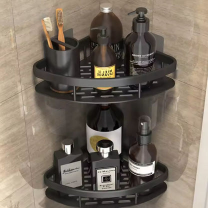 Aluma Curve | Shower Caddy with Modern Design & Self-Adhesive Mounting | Stylish Shower Storage for Essential Bathroom Organization 5