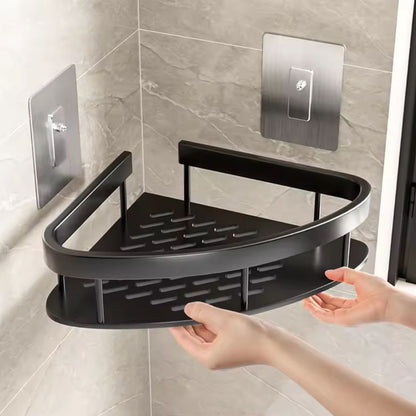 Aluma Curve | Shower Caddy with Modern Design & Self-Adhesive Mounting | Stylish Shower Storage for Essential Bathroom Organization 6