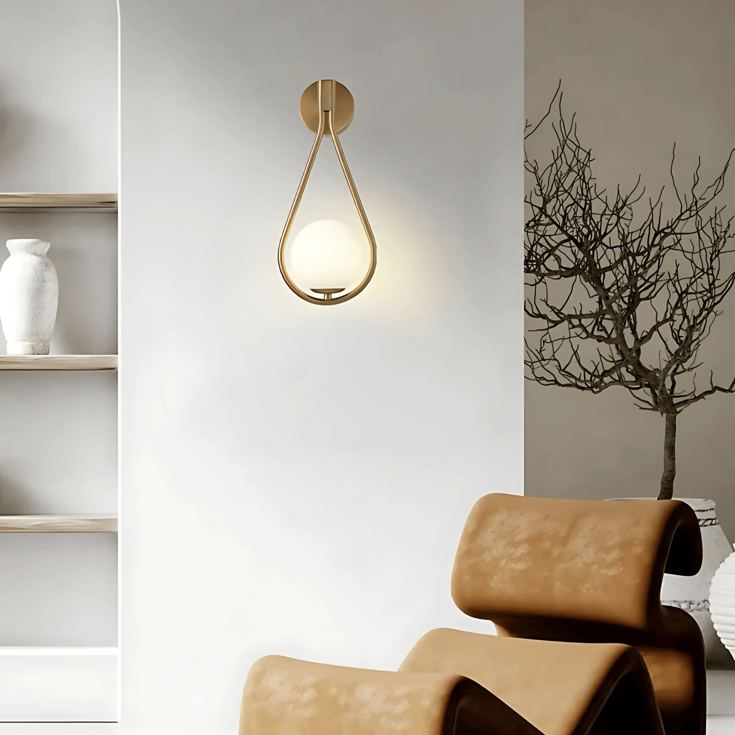 AquaSphere | Elegant Modern Teardrop Wall Sconce Light Fixture 1