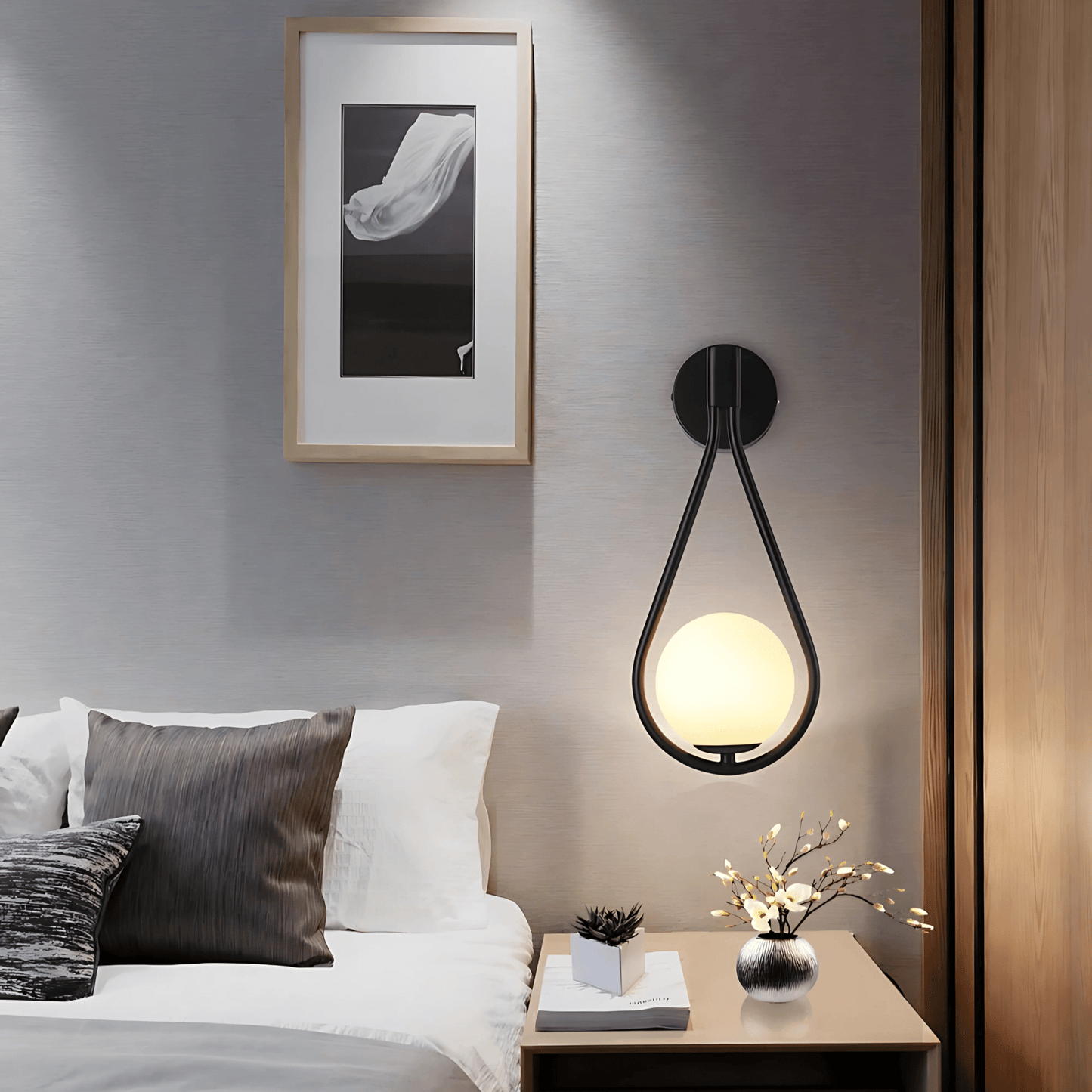 AquaSphere | Elegant Modern Teardrop Wall Sconce Light Fixture 3