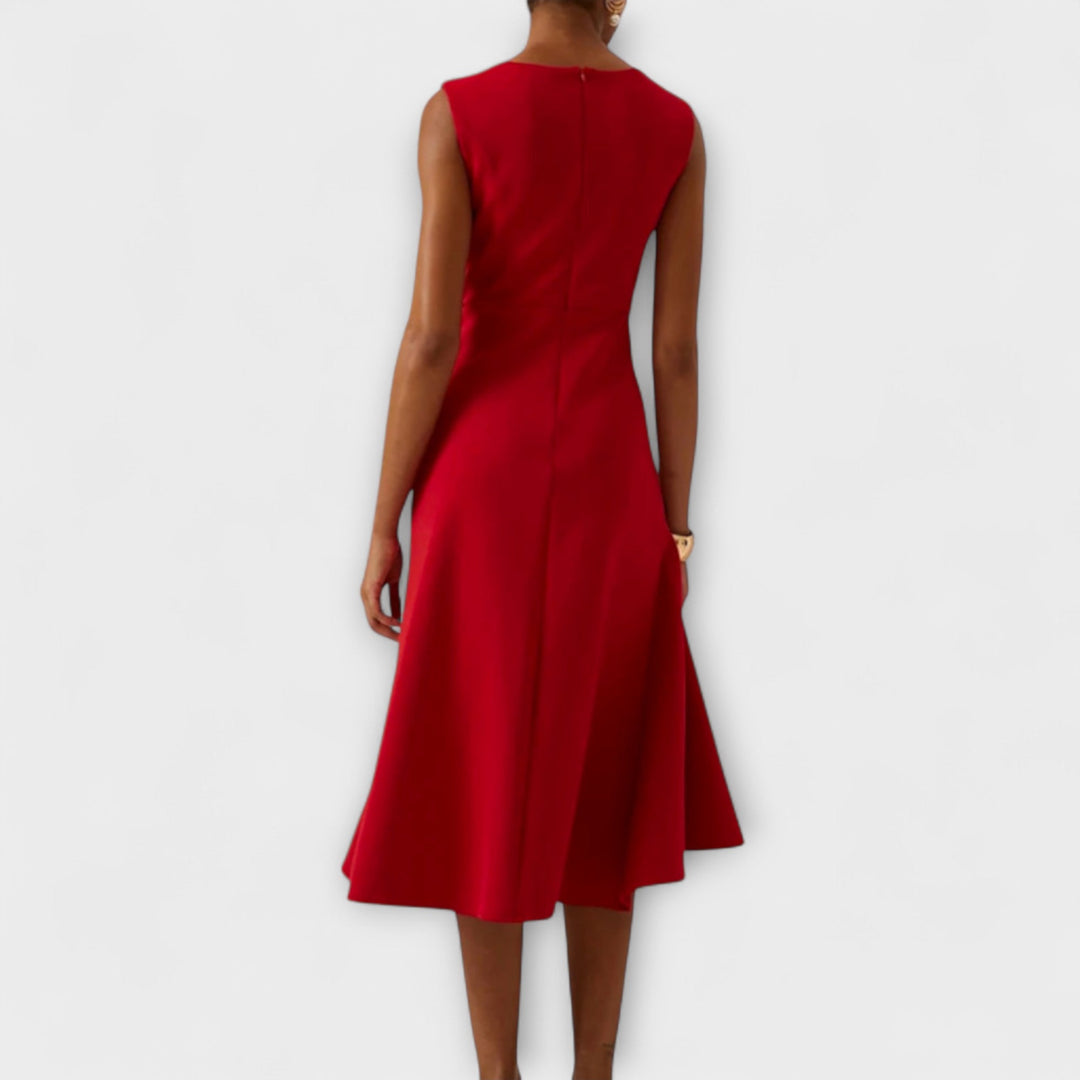 Yara Women's Asymmetric Midi Dress - styled view