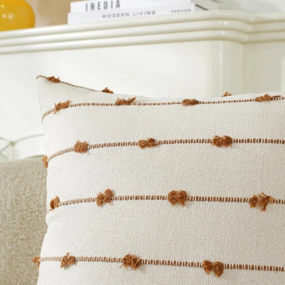 Averra Vertical Stitched Cushion Cover | Soft Microfiber, Machine Washable
