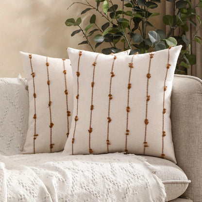 Averra Vertical Stitched Cushion Cover | Soft Microfiber, Machine Washable