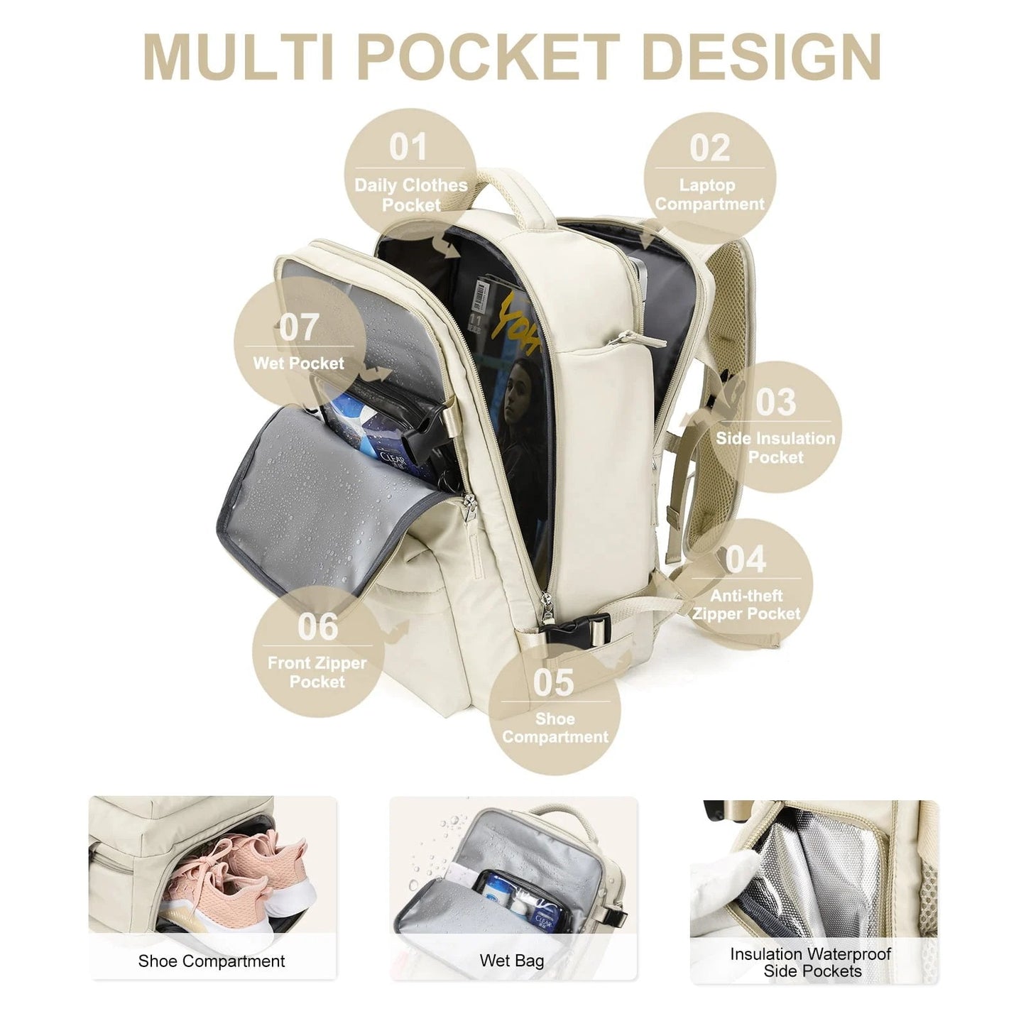 Anouk Women's Backpack - styled view