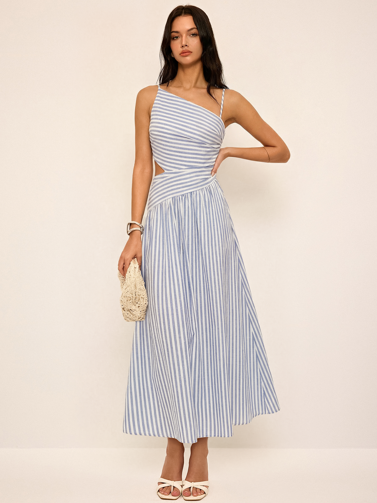 Nora Women's Asymmetric Maxi Dress - front view