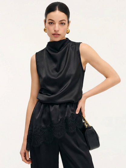 Maren Women's Satin Top - styled view