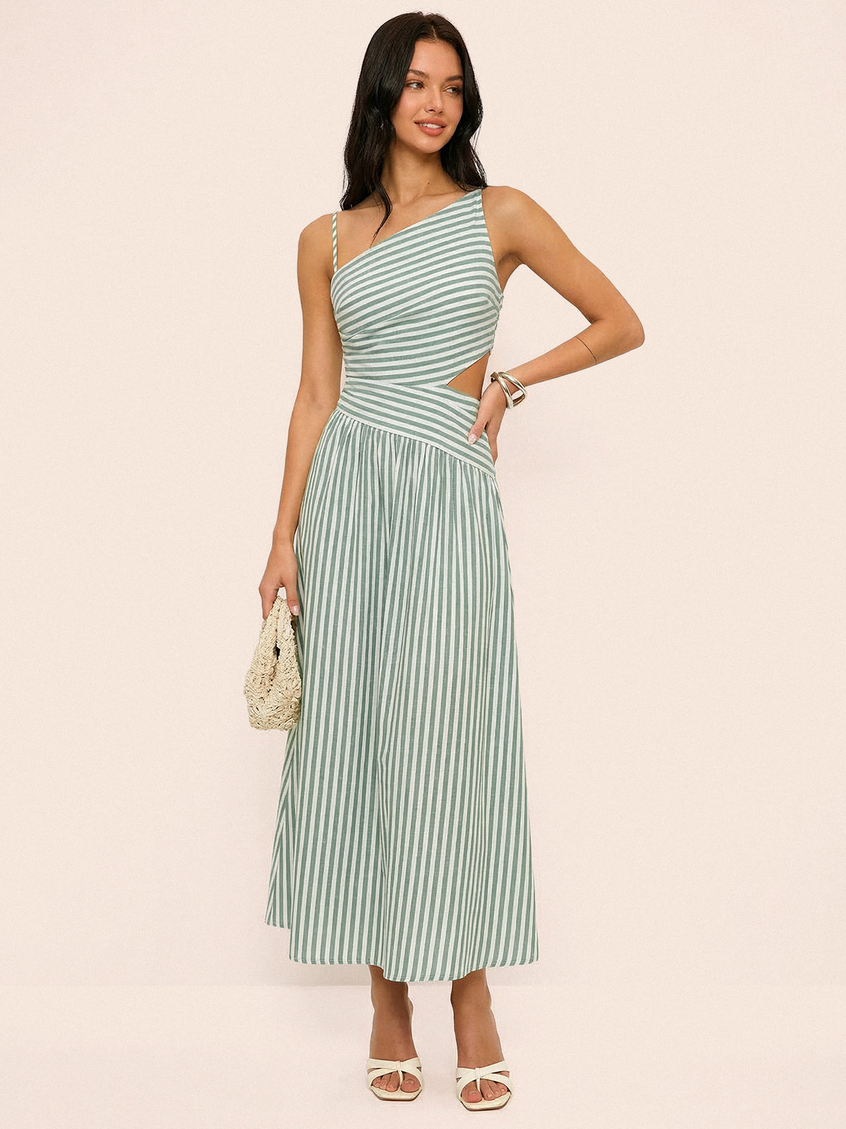 Nora Women's Asymmetric Maxi Dress - front view