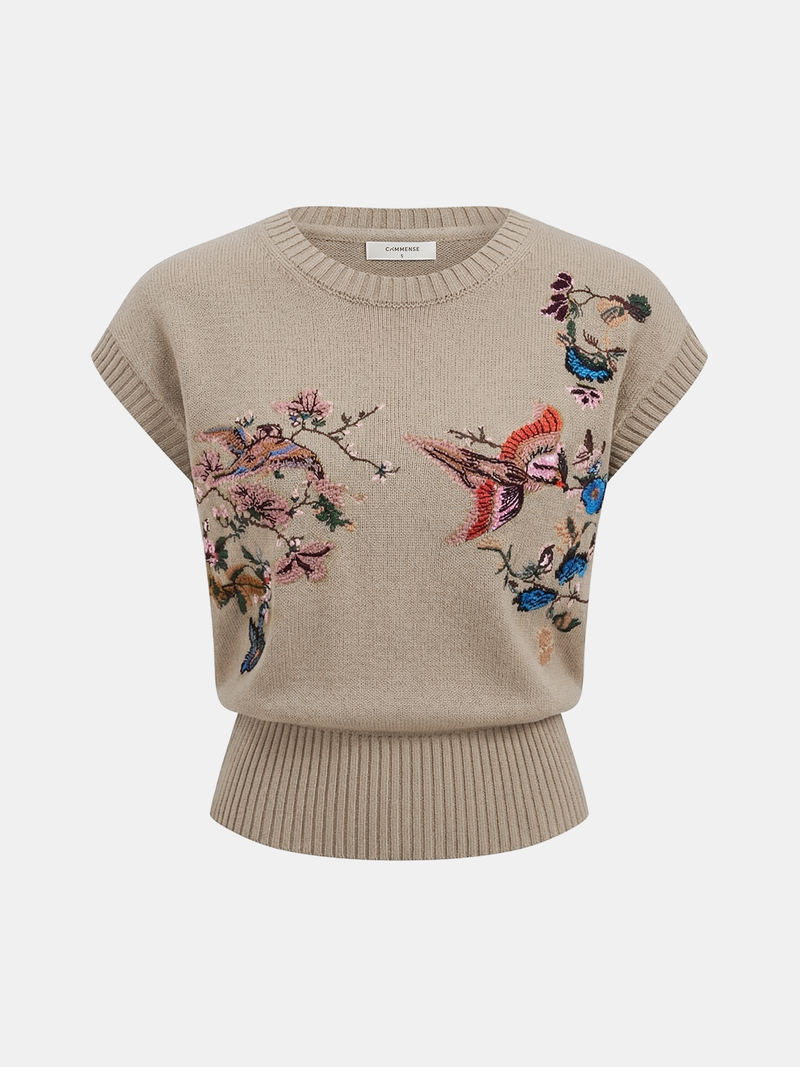 Lumi Women's Floral Sweater - shown in use
