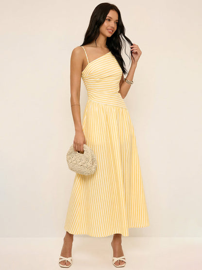 Nora Women's Asymmetric Maxi Dress - styled view