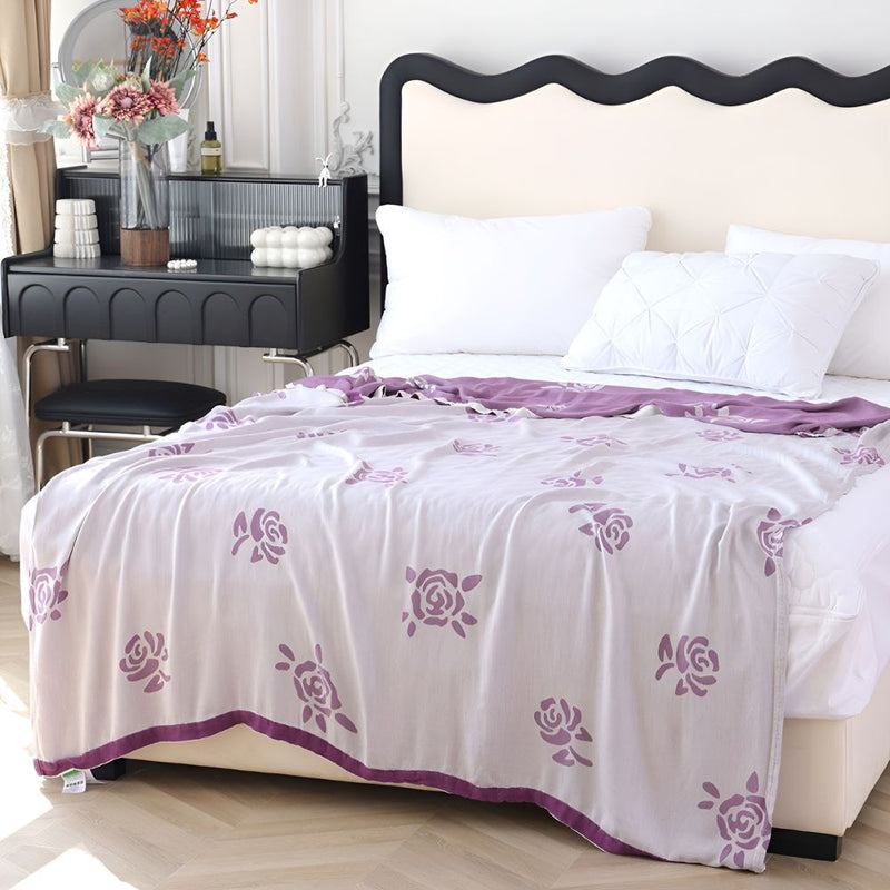 Bamboo Fiber Rose Cooling Blanket | Bamboo Fiber, Cooling Fabric