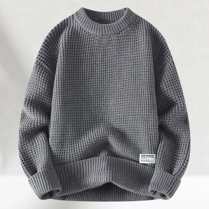 Reuben Men's Sweater - fabric and finish detail