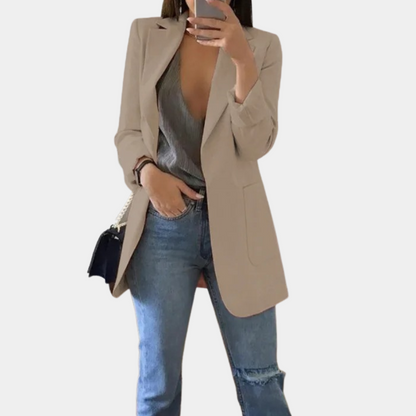 Maren Women's Blazer - fabric and finish detail