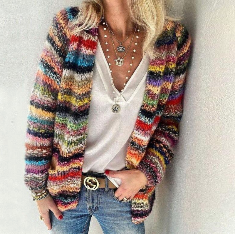 Lumi Women's Striped Cardigan | Open Front