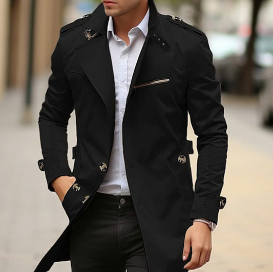 Soren Men's Trench Coat - styled view