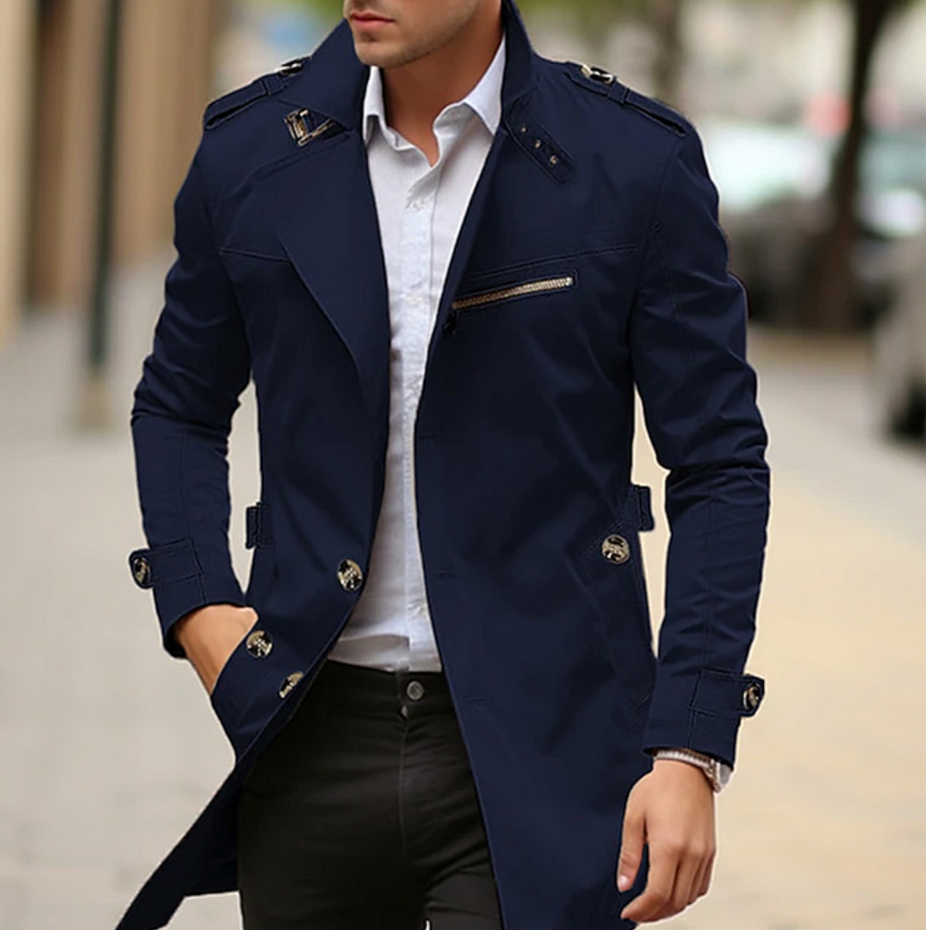 Soren Men's Trench Coat - back view