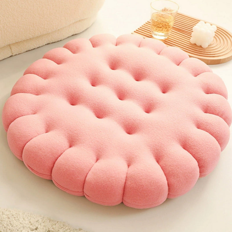 Biscuit Puff Comfort Cushion | Plush Foam Fill, Playful Shape