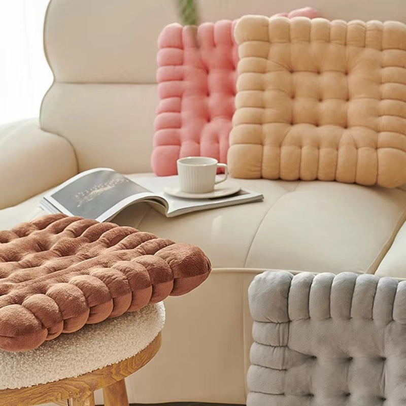 Biscuit Puff Comfort Cushion | Plush Foam Fill, Playful Shape