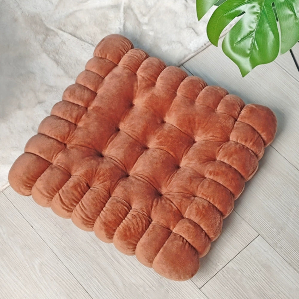Biscuit Puff Comfort Cushion | Plush Foam Fill, Playful Shape