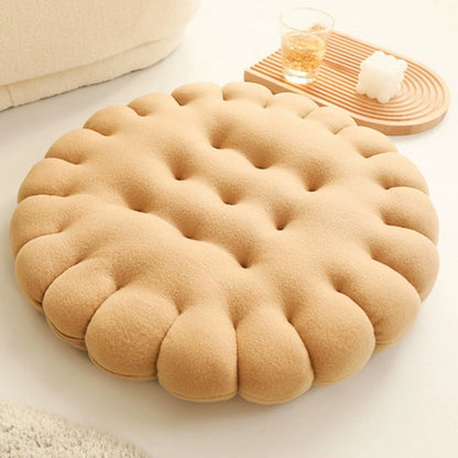 Biscuit Puff Comfort Cushion | Plush Foam Fill, Playful Shape