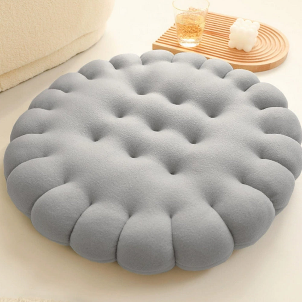 Biscuit Puff Comfort Cushion | Plush Foam Fill, Playful Shape