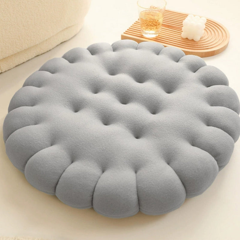 Biscuit Puff Comfort Cushion | Plush Foam Fill, Playful Shape