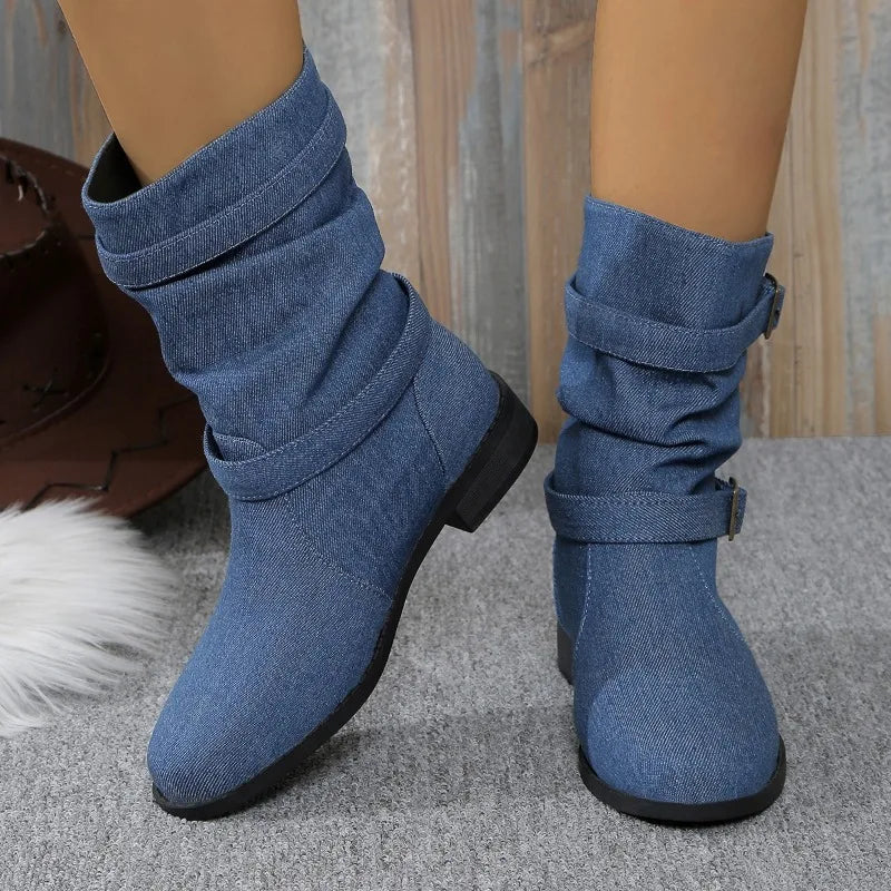 Darcy Women's Block Heel Ankle Boots - back view