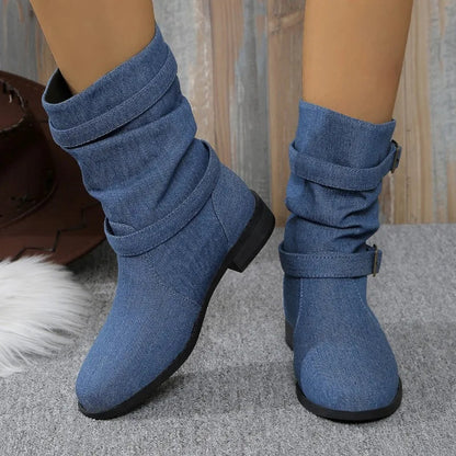 Darcy Women's Block Heel Ankle Boots - back view