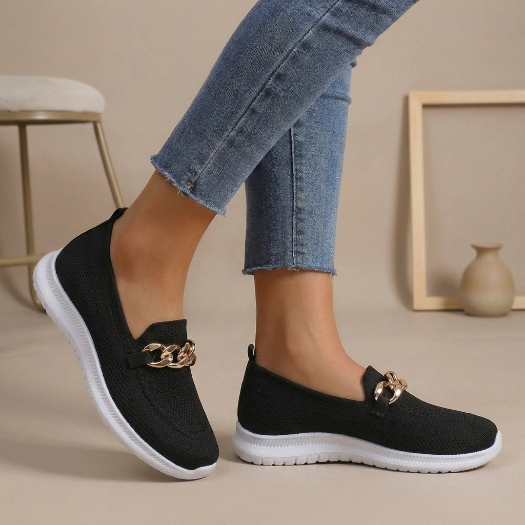 Freya Women's Loafers - fabric and finish detail