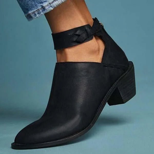 Iris Women's Block Heel Ankle Boots | Leather