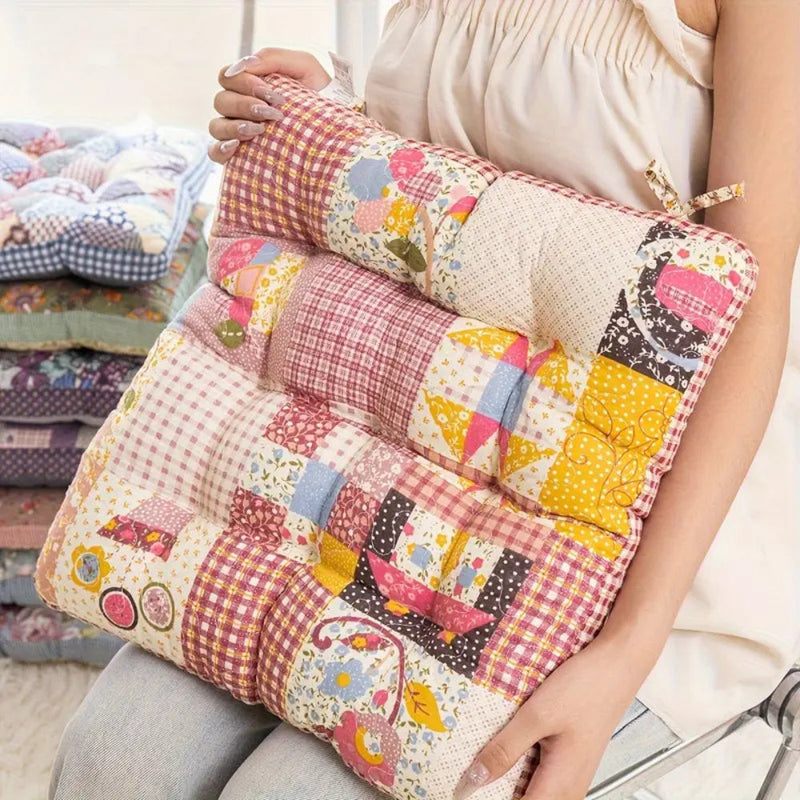 Boho Floral Thick Seat Cushions