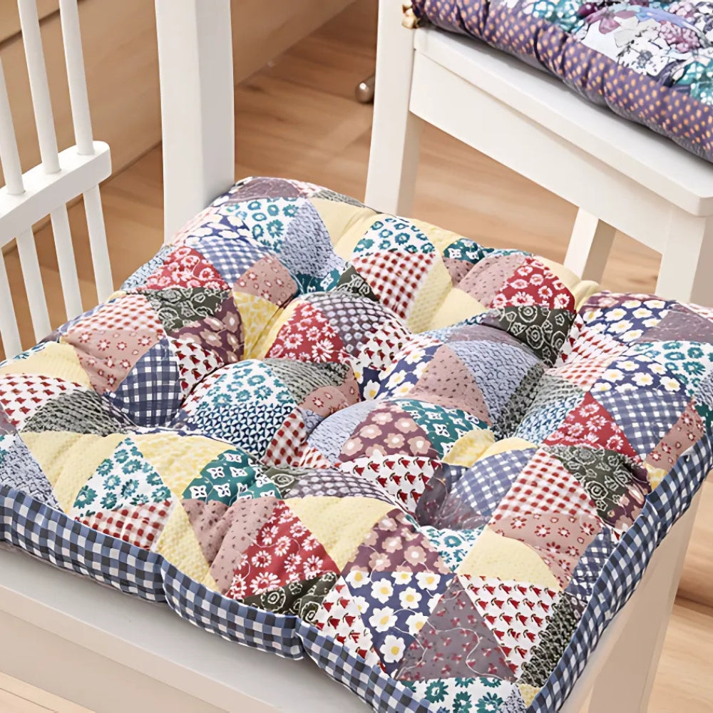 Boho Floral Thick Seat Cushions