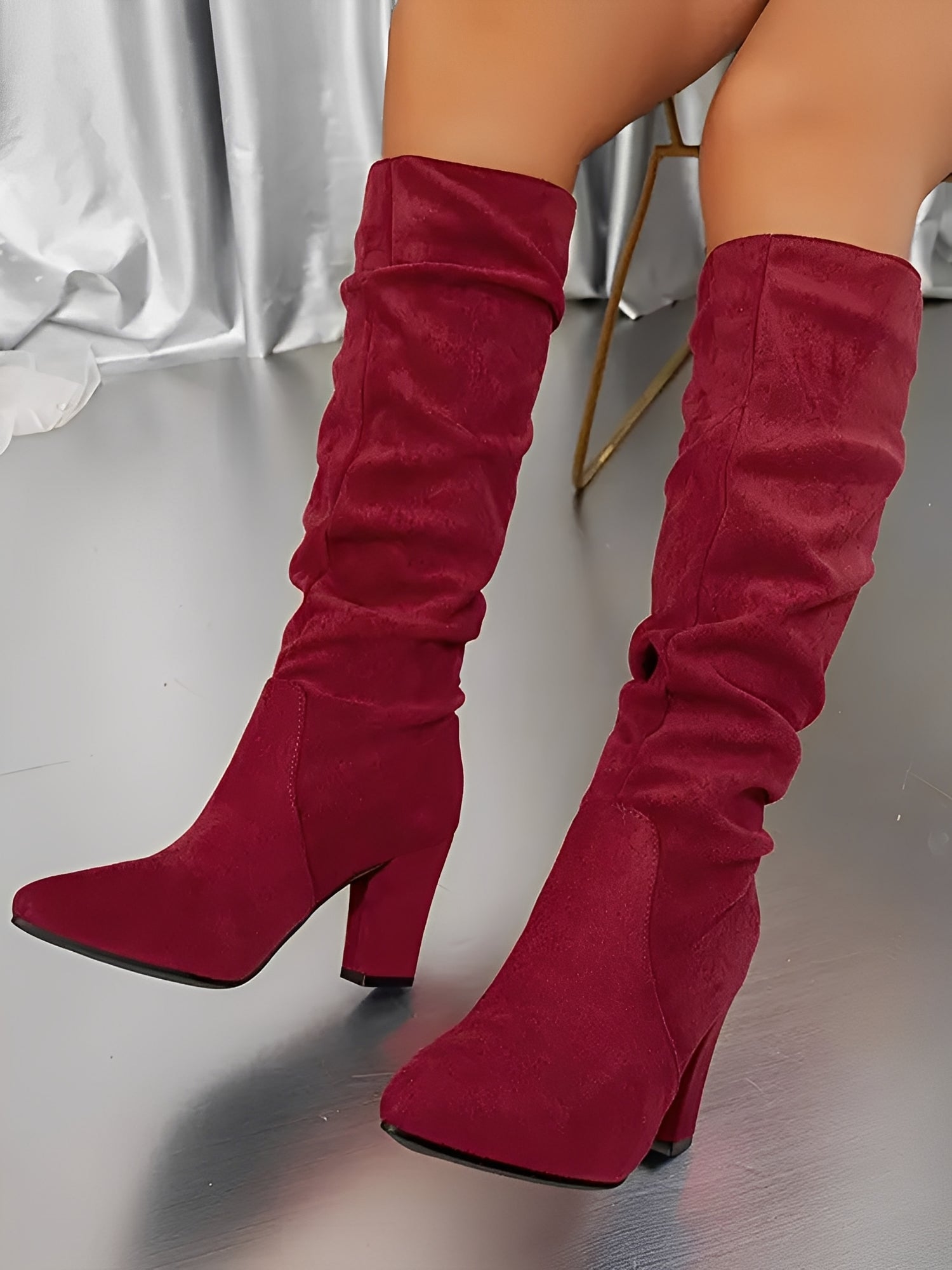 Zadie Women's Block Heel Boots - close-up detail