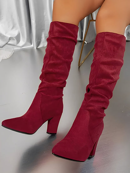 Zadie Women's Block Heel Boots - close-up detail