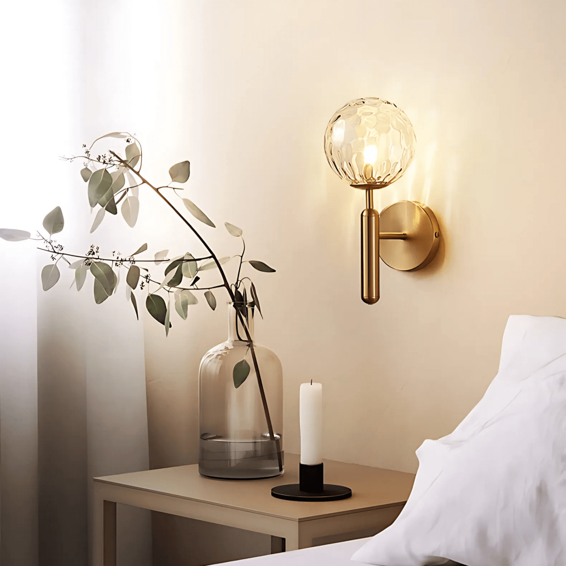 BrassElegance | Luxurious Dimmable Metal Wall Sconce Light Fixture 1