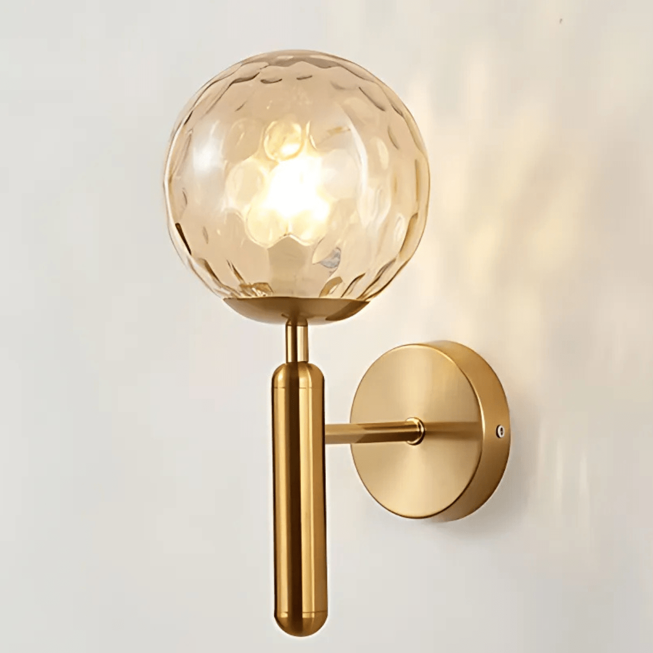 BrassElegance | Luxurious Dimmable Metal Wall Sconce Light Fixture 4