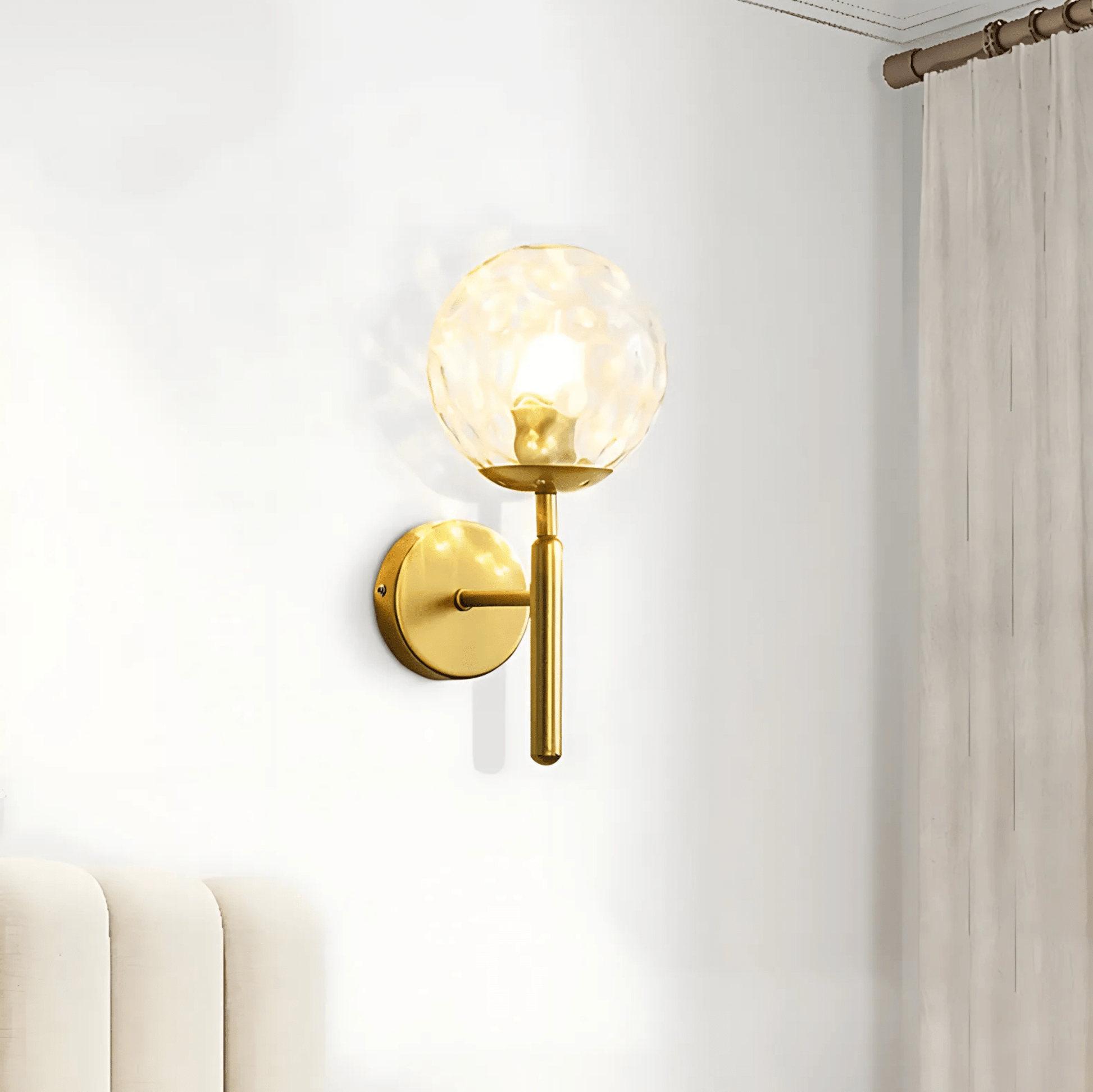 BrassElegance | Luxurious Dimmable Metal Wall Sconce Light Fixture 8