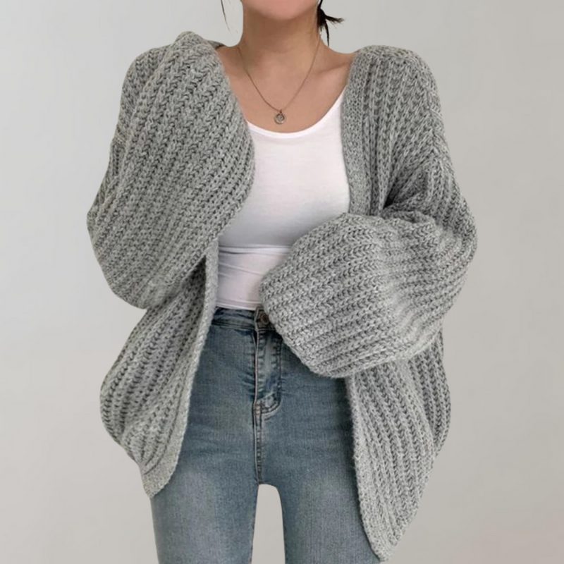 Clara Women's Oversized Cardigan - close-up detail