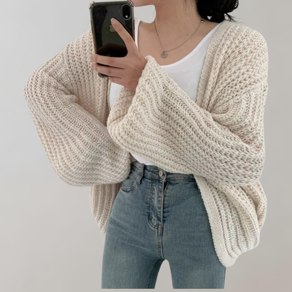 Mabel Women's Oversized Cardigan - styled view