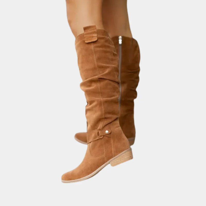 Bottes Hautes pour Femme Aria | Design Zippé d'Hiver, Élégance Chaleureuse